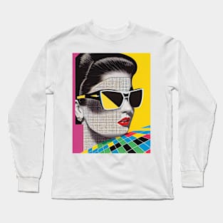 Modern woman in pop-art style Long Sleeve T-Shirt